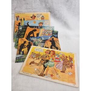 Curt Teich & Co. Vintage Linen Risqué Humor Post Card Collection Unused